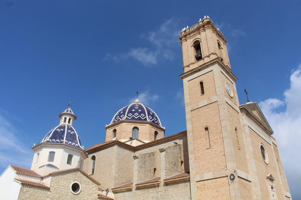 Altea's blue-domed church and cobbled streets